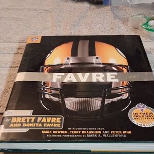 Brett Favre Book with Black and Gold Cover